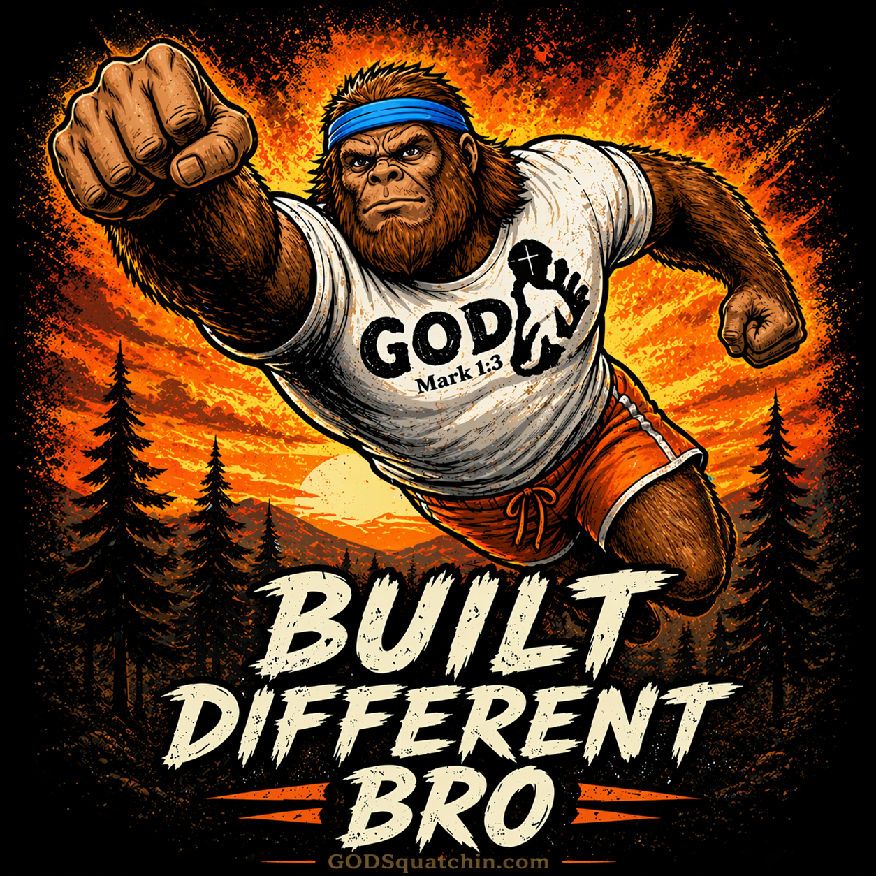 Built Different Bro Sleeveless Shirt | Brother Squatch | Psalms 139:14