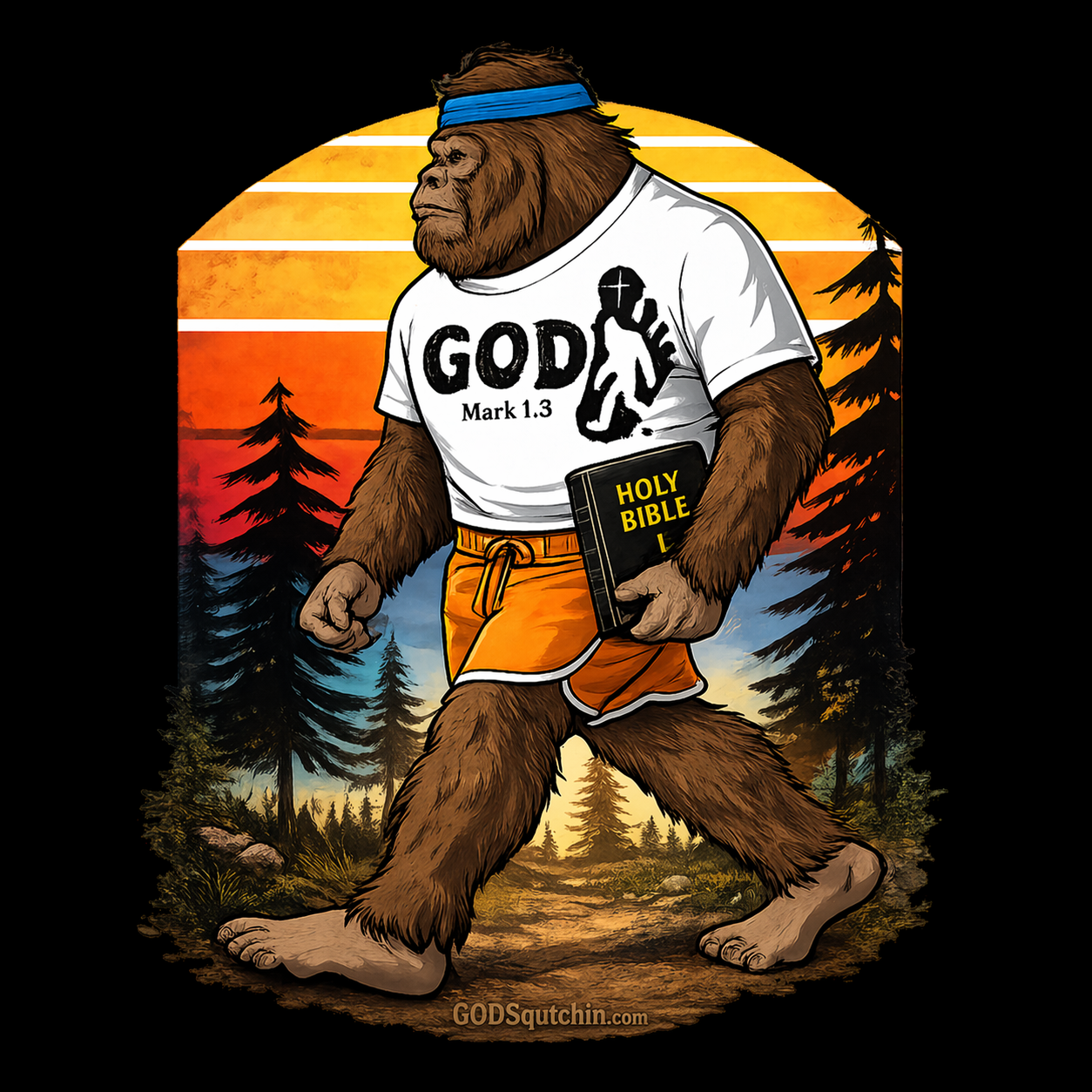 GODSquatchin Bro T-Shirt | Brother Squatch | Mark 1:3