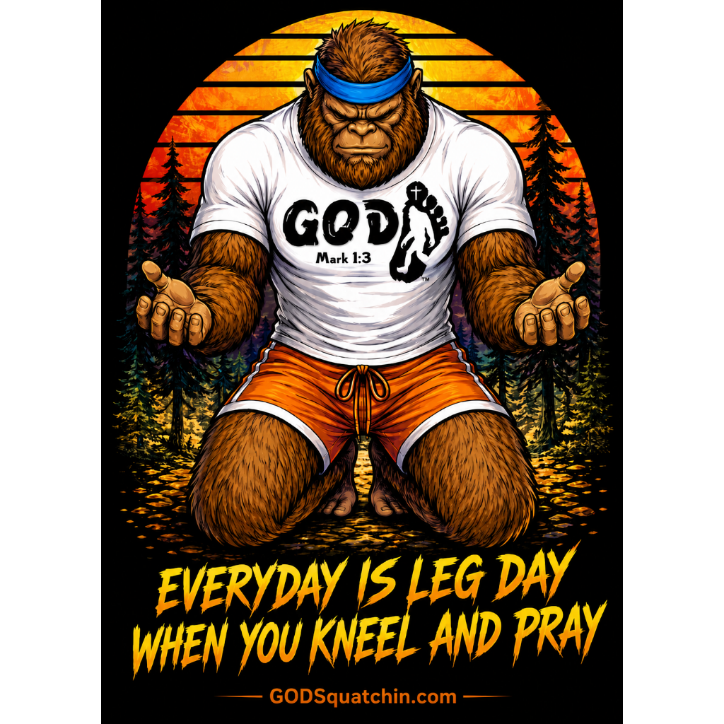 Everyday is Leg Day Bro Christian T-Shirt | Brother Squatch | Psalms 63:1